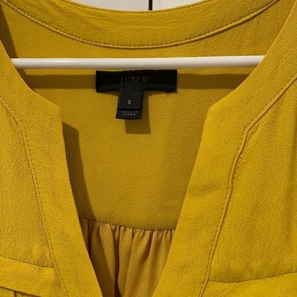 J. Crew Ruffle-hem Shift Dress Mustard size M - Picture 4 of 4